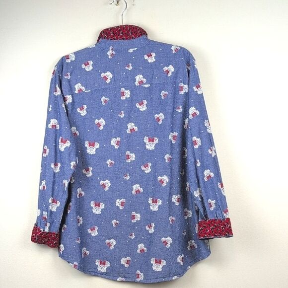 Disney Parks Limited Edition Spring Flower Festival Minnie Mouse Chambray Shirt - Picture 9 of 10